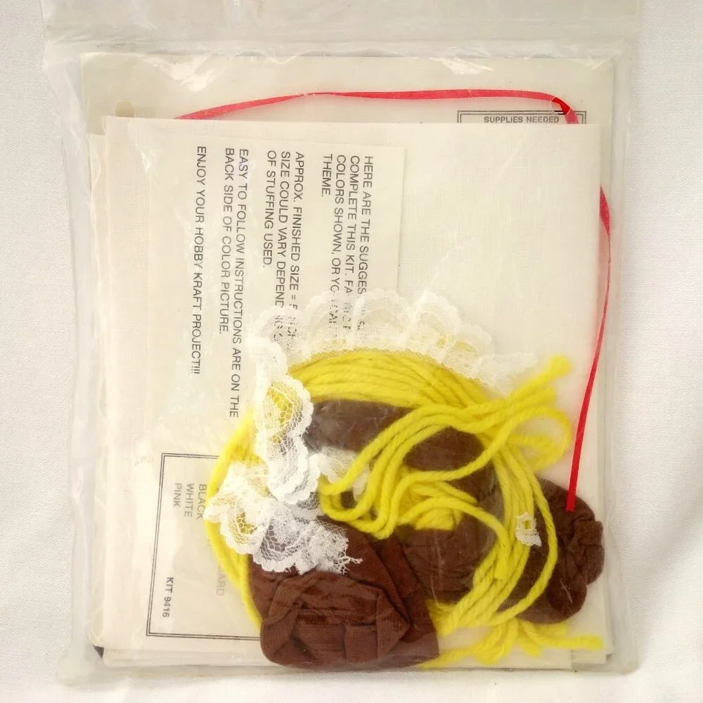 Vintage Hobby Kraft Softies Maggie School Girl #‎ 9416  Complete Doll Craft Kit